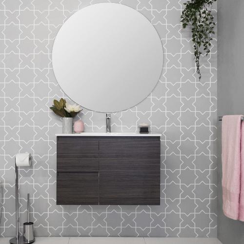 ADP: Glacier Ceramic Ensuite - Twin Door & Drawer Wall Hung Vanity