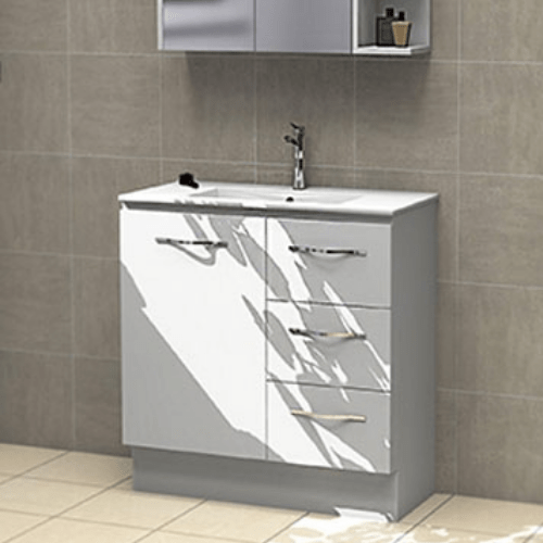Timberline: Florida Ensuite Floor Standing - 600mm to 1000mm with ceramic top or Base only cabinet