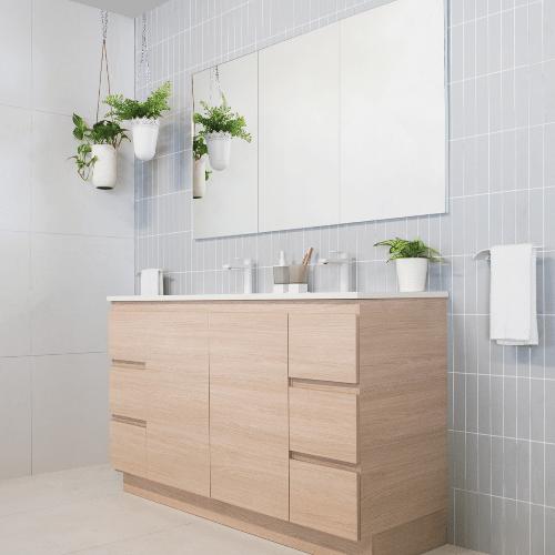 ADP: Glacier Full Depth door and Drawers vanity - Trio Floor Standing Vanity