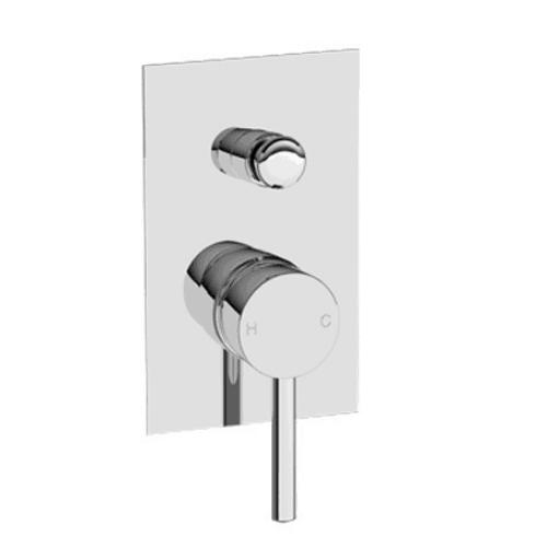 Paco Jaanson: Rondo Range - Wall Mixer with Diverter on Square Plate
