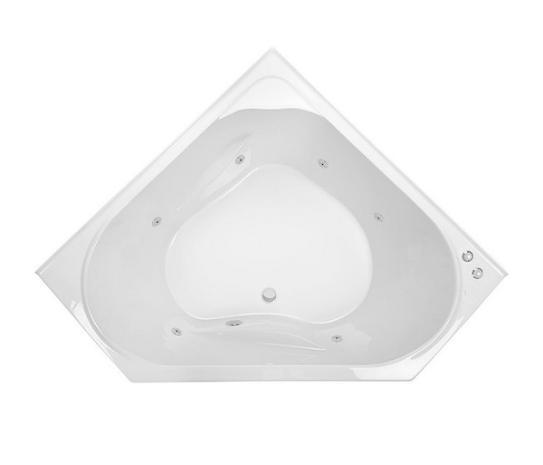 DECINA - ANGELIQUE ARCLYIC CORNER BATH; 1295mm OR 1465mm Builders Spa Bath -6 Jets
