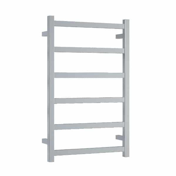 Thermorail Budget Square 6 Bar Heated Towel Rail Watts 81 BS28M